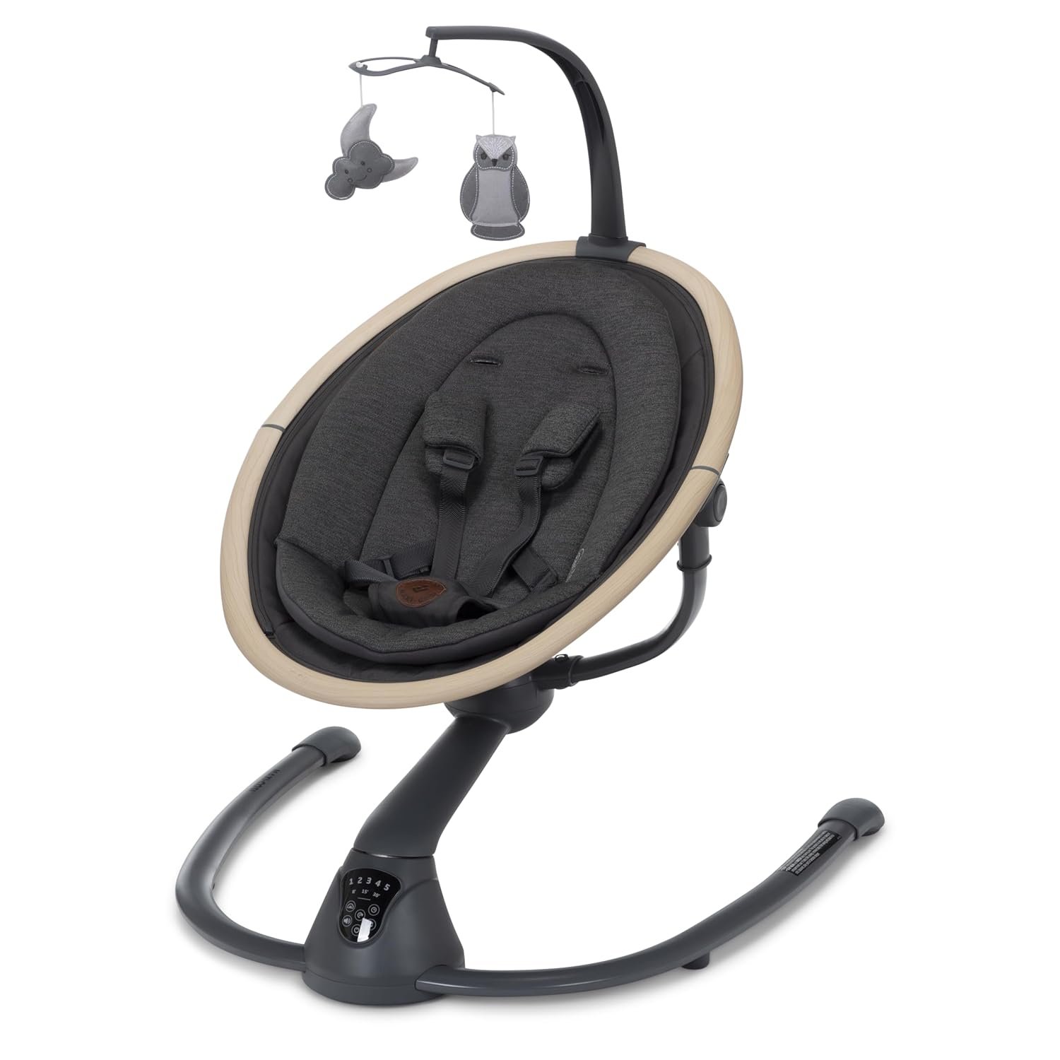 smart baby swing chair for infants with hanging toys and adjustable rocking settings